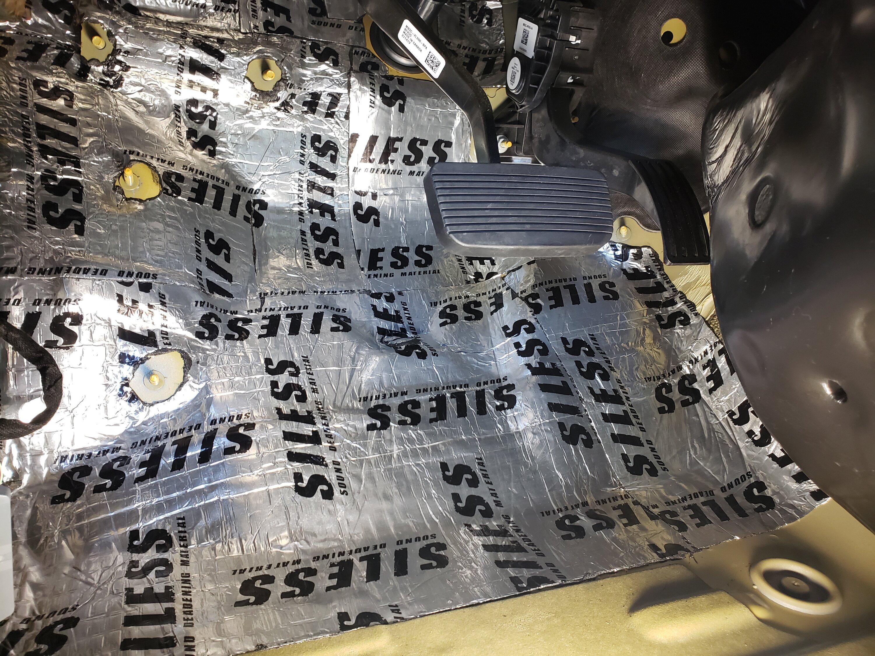 Ford Bronco Time to lower the road noise / NVH sound level - my DIY sound deadening material install project 20230606_114127