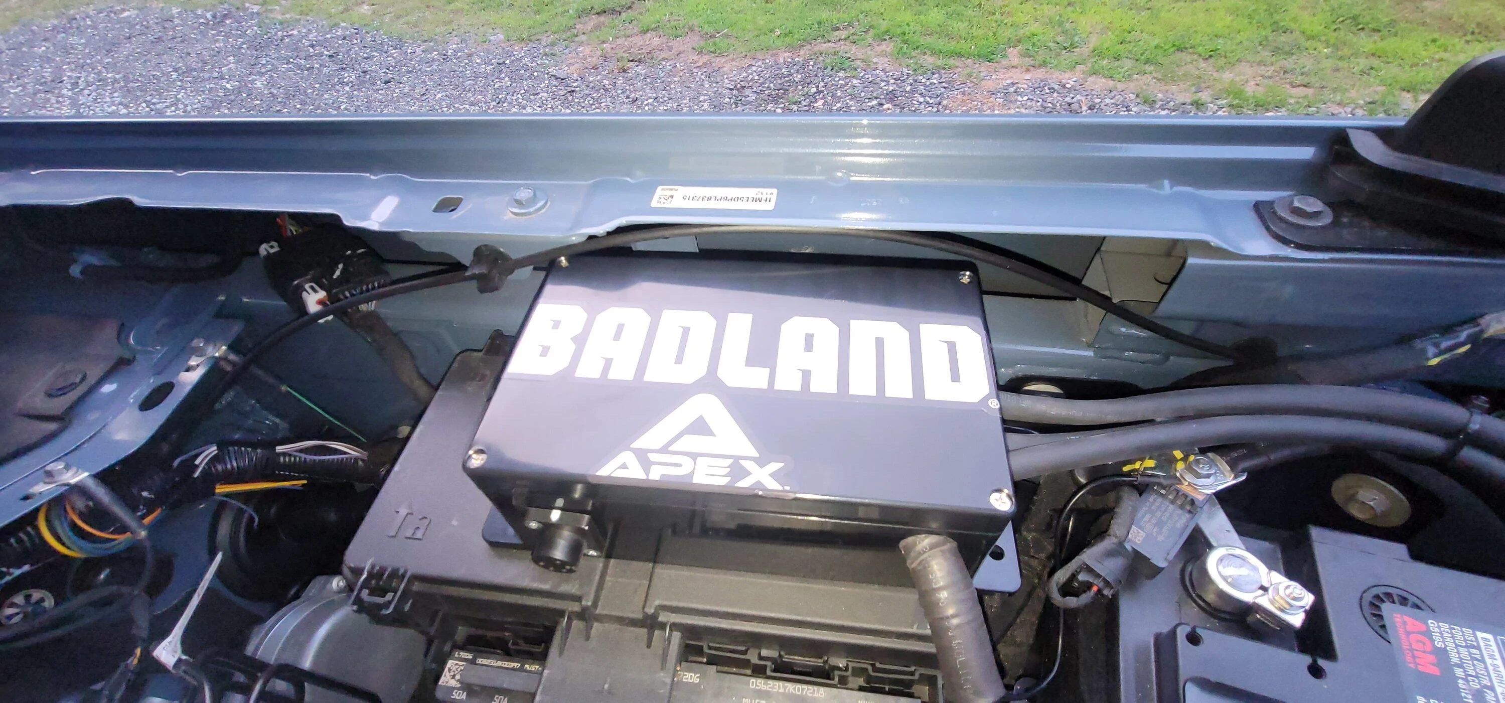 Ford Bronco Apex Badland winch on Icon Impact Pro  with relocated contoller 20230609_201357