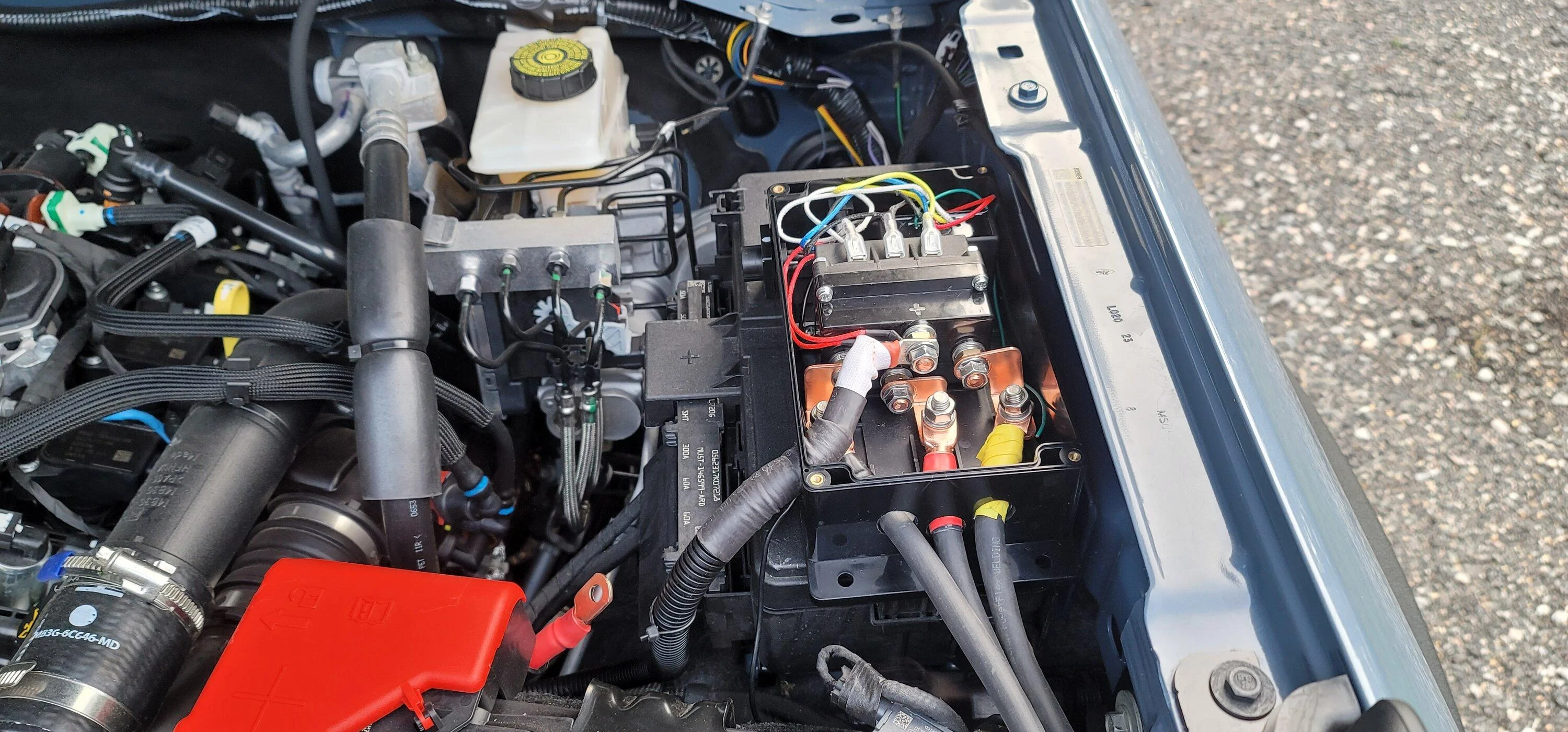 Ford Bronco Apex Badland winch on Icon Impact Pro  with relocated contoller 20230609_191006