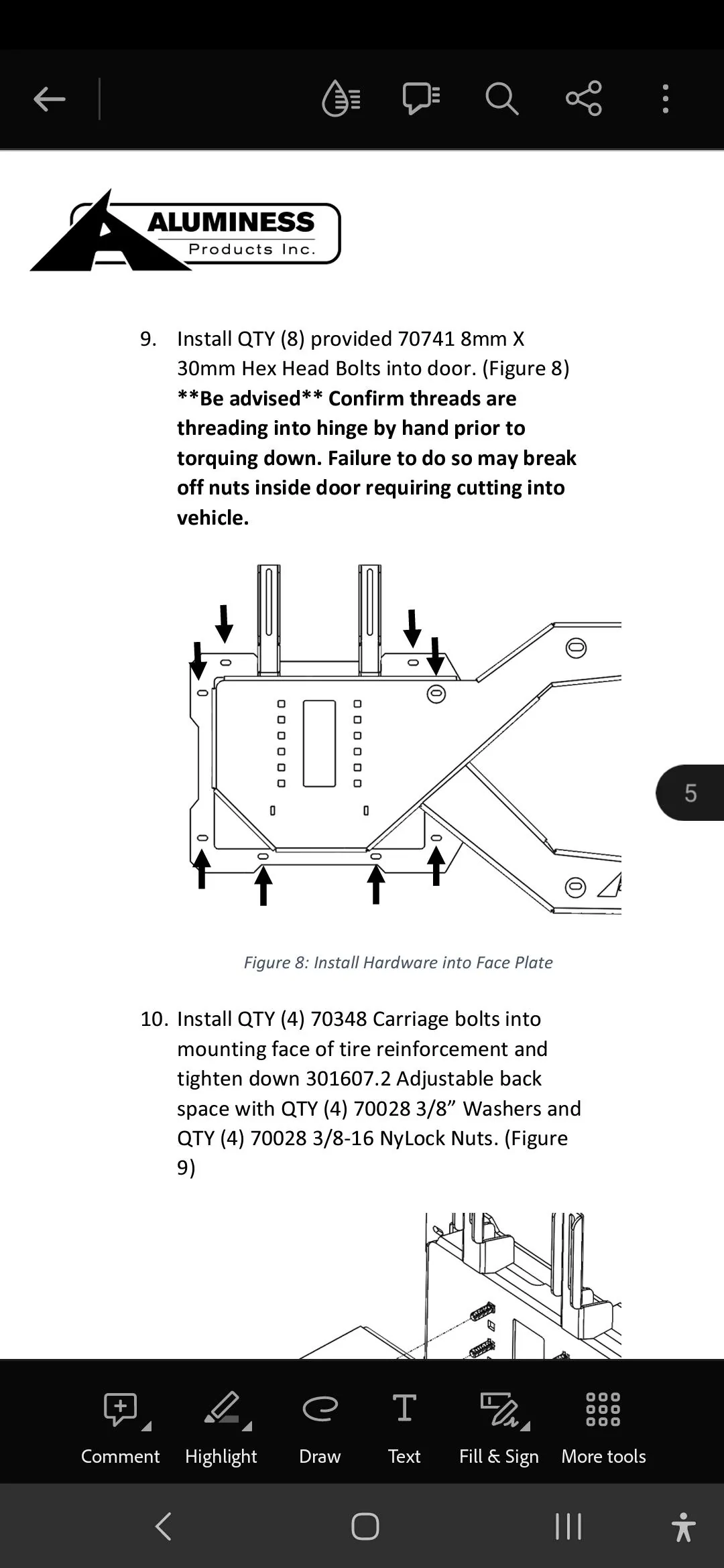 Ford Bronco Raptor Tailgate Hinges installed with Hammerbilt Bracket Screenshot_20230611_062938_Acrobat for Samsung