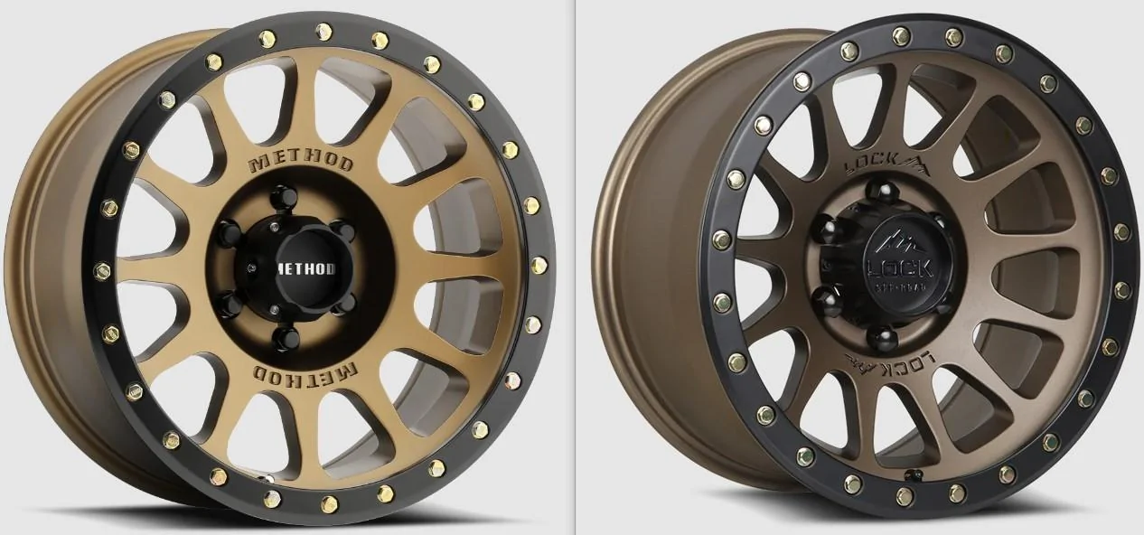 Ford Bronco Lock-Offroad Yosemite wheels (Method 305/Fuel Vector copy) bronze compar