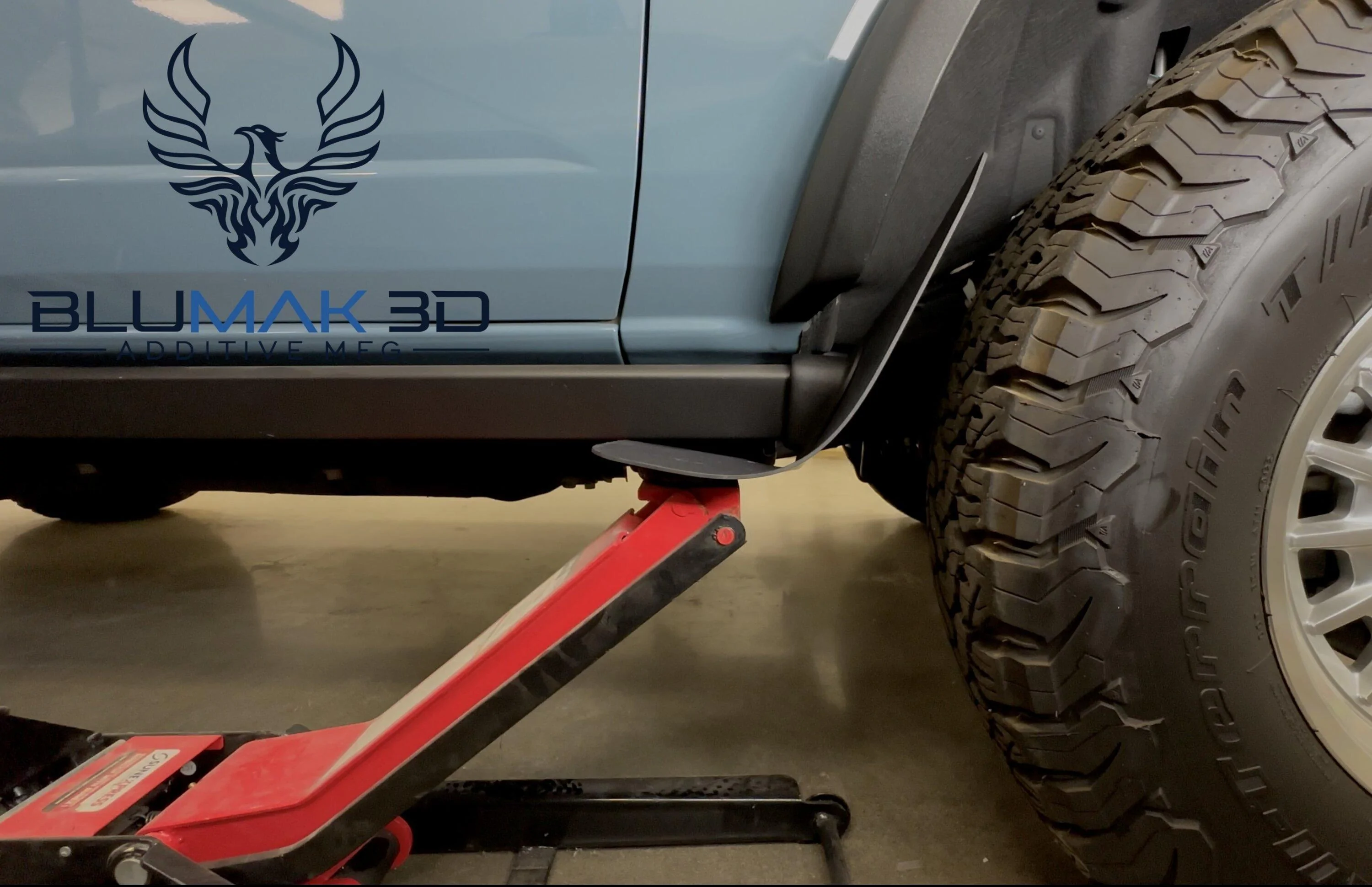 Ford Bronco BluMak3D Rock Rail Mud Flap Durability Test Video Screenshot 2023-06-12 at 1.16.40 PM