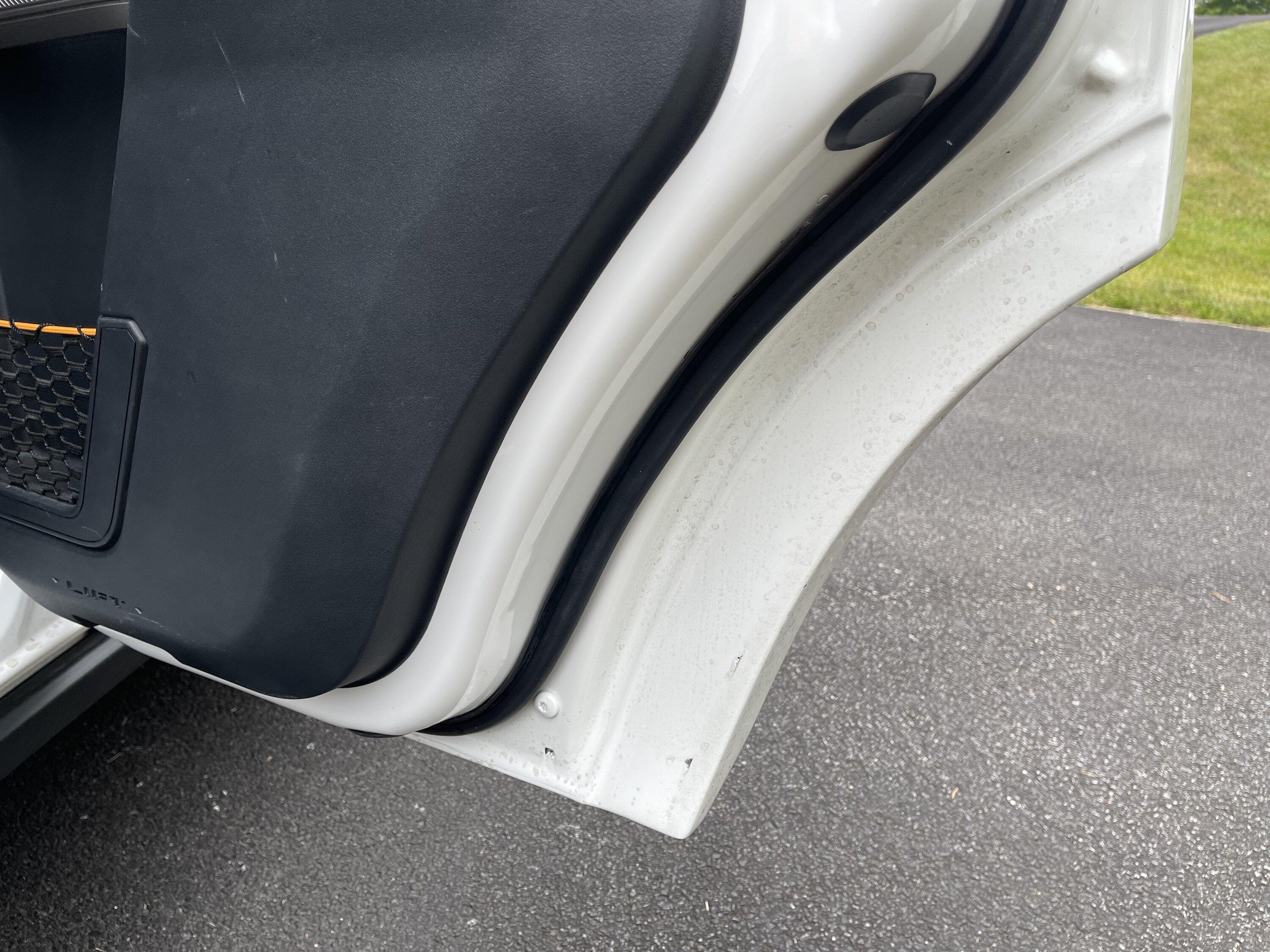 Ford Bronco ADV Fenders + Ram Air Hood Install on White Bronco inside-door