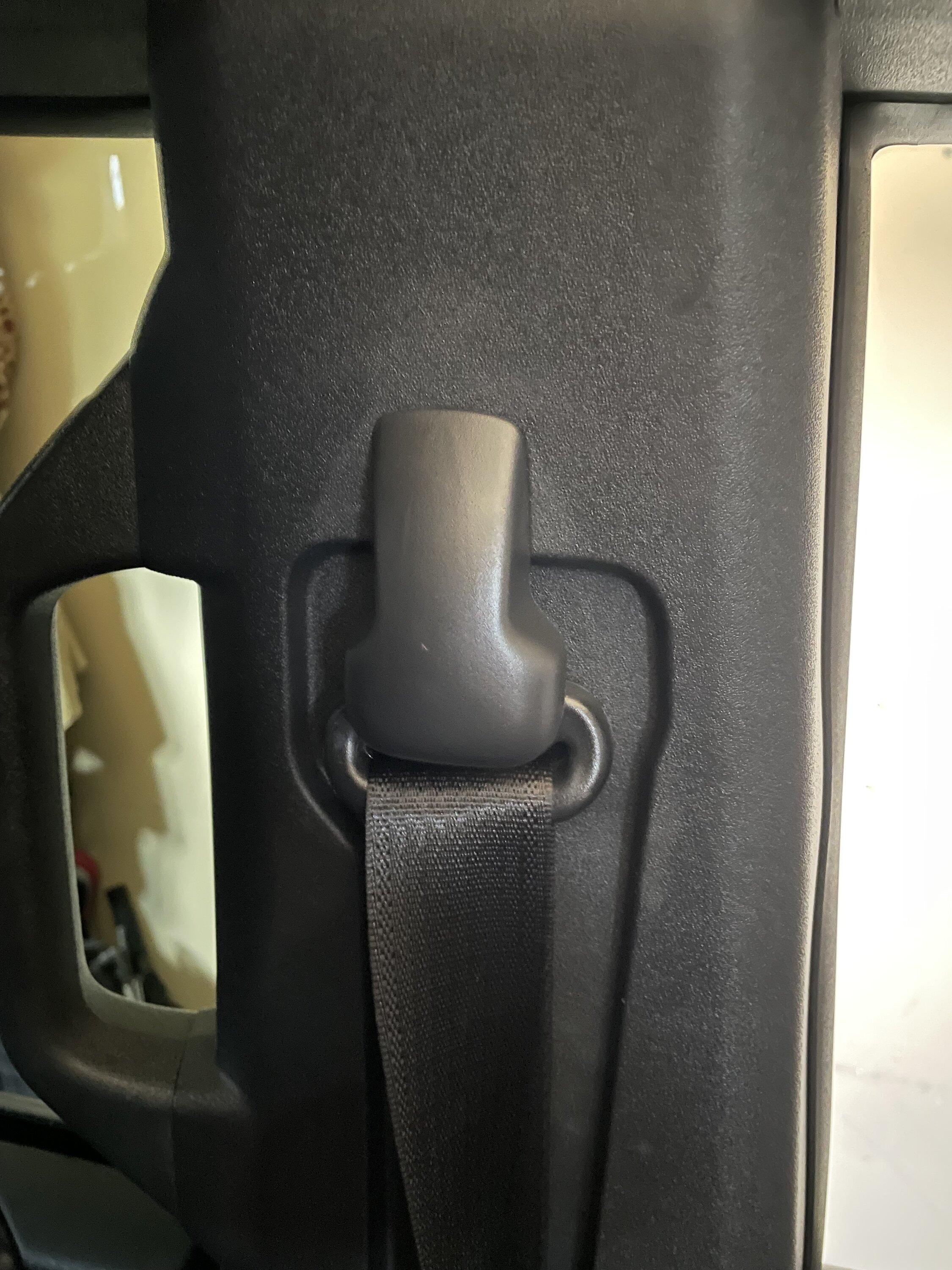 Ford Bronco Missing interior trim piece on seatbelt. IMG_0749