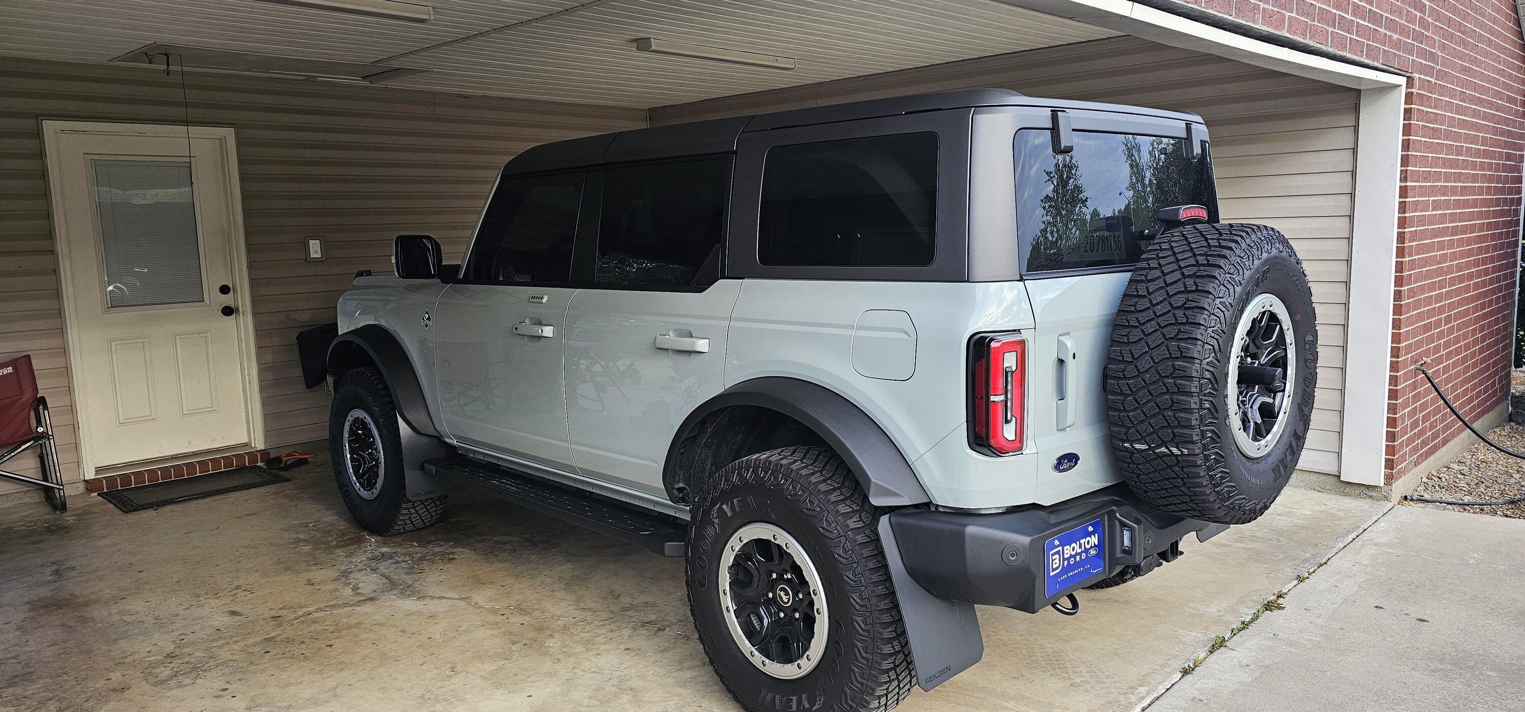 Ford Bronco Mud flaps for OBX with Sasquatch package 20230316_081851
