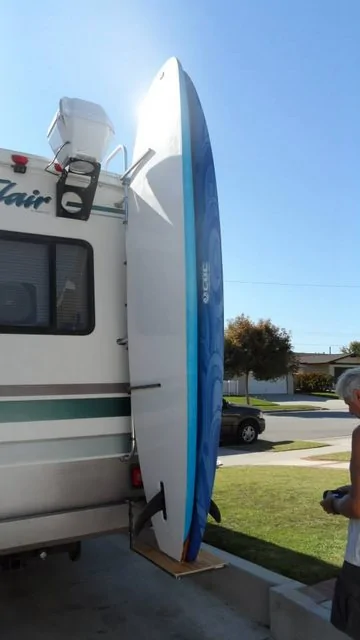 2 door retractable soft top + soft surfboard racks for a longboard ...