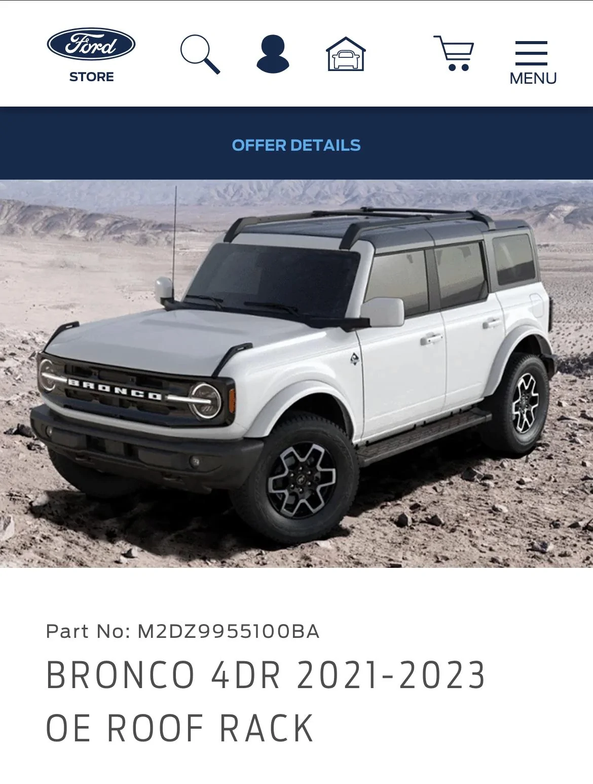 Ford Bronco Ford roof rack 6615E9DB-550A-4A28-BB6E-C7B4E5191DB3