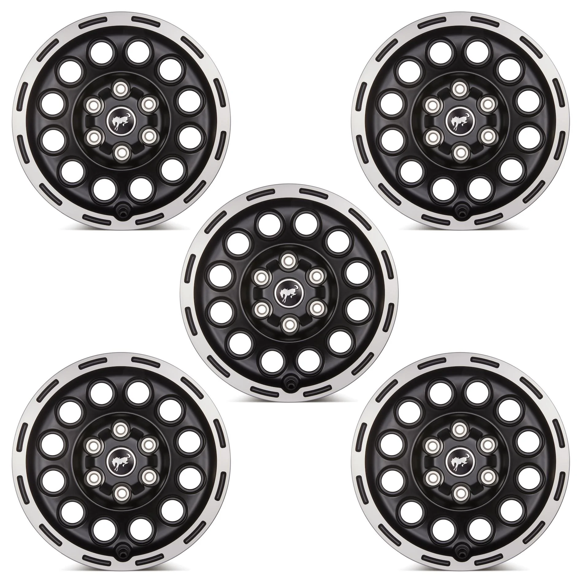 Ford Bronco New 17" Matte Black Wheels Kit From Ford Performance M-1007K-P1780MBM (1)