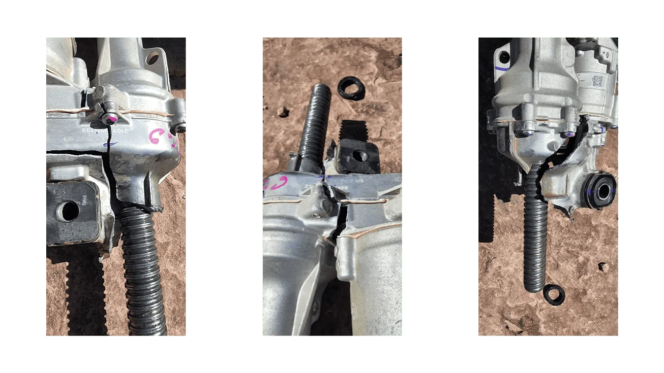 Ford Bronco Conquering the Steering Nightmare with Upgraded Bronco Steering Rack Housing Broken_Housing