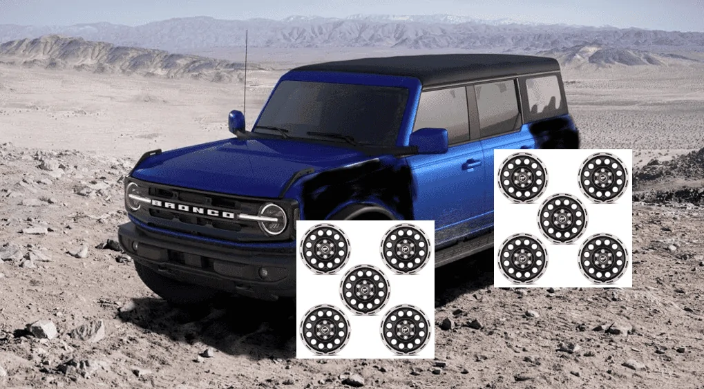 Ford Bronco New 17" Matte Black Wheels Kit From Ford Performance 1686848039861