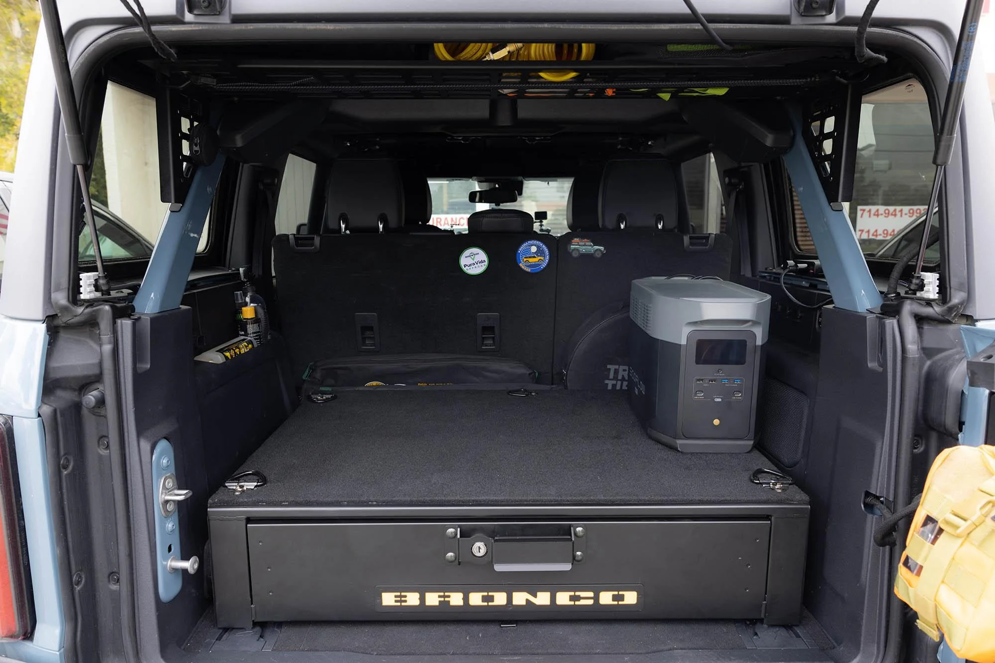 Ford Bronco Cargo Area security Drawer top modification 2T9A2548