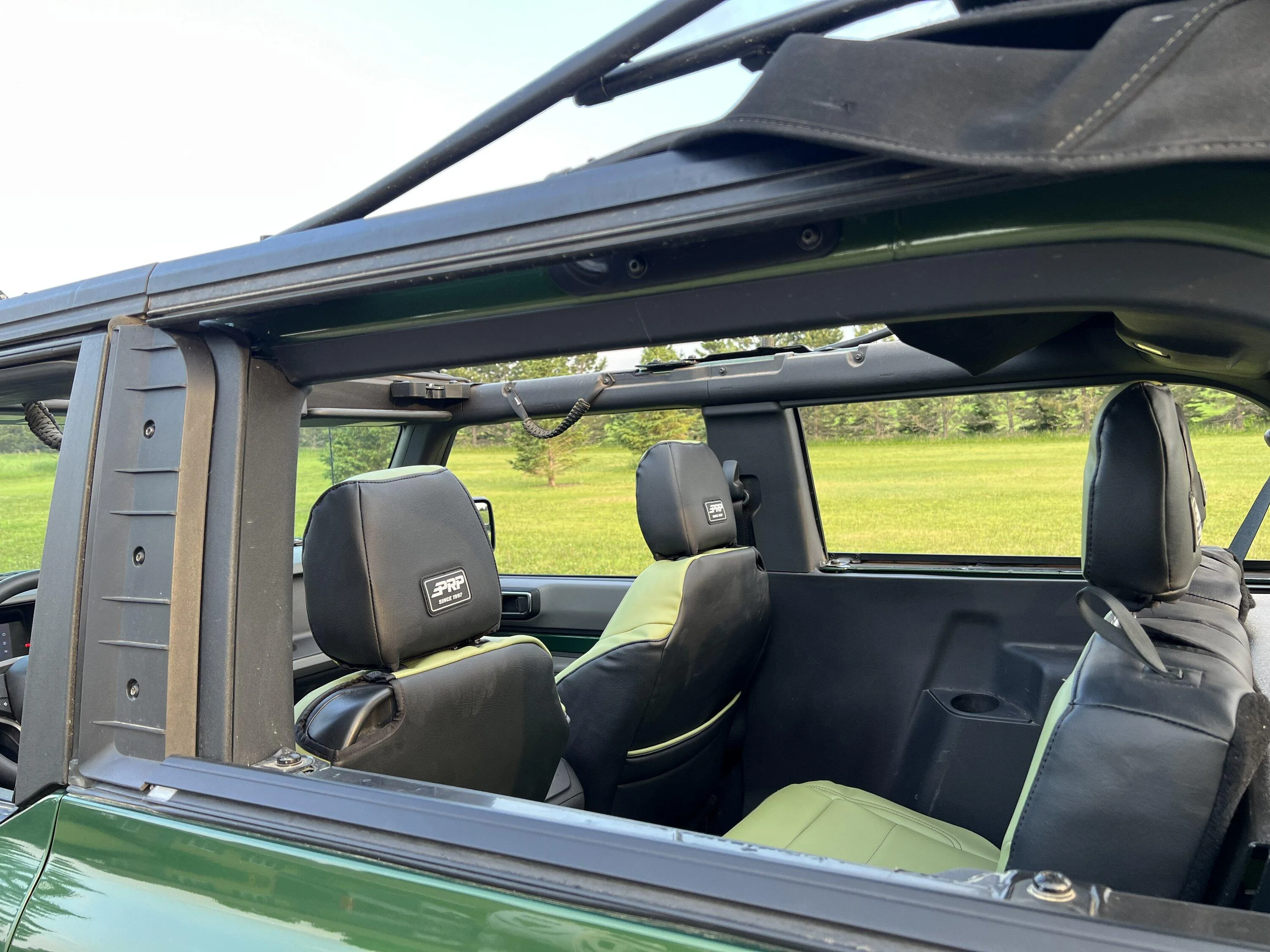 Ford Bronco PRP seat covers installed IMG_3636