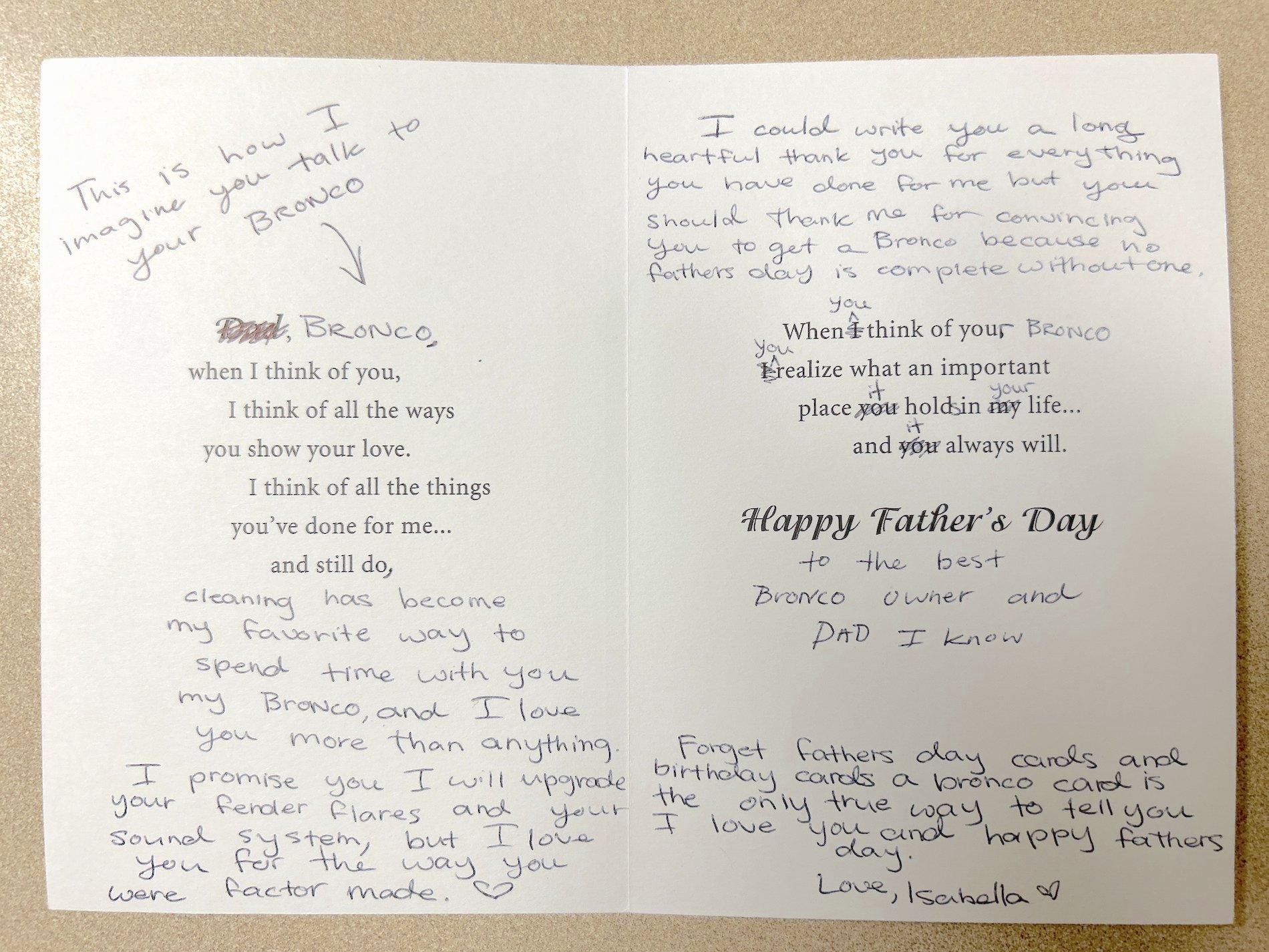 Ford Bronco A Bronco Father’s Day Card image