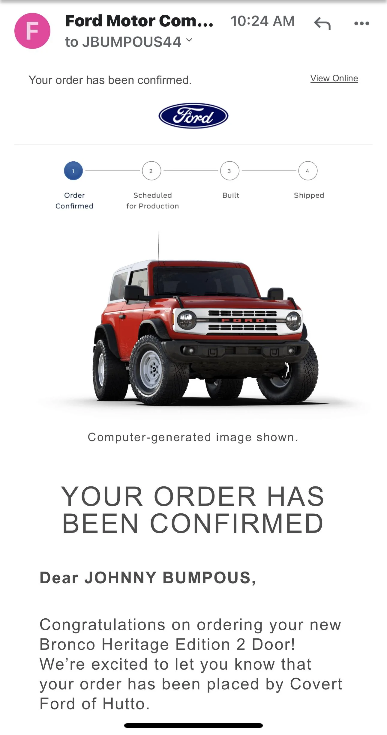 Ford Bronco 2024 Bronco Colors From Touch Up Paint Website IMG_6035