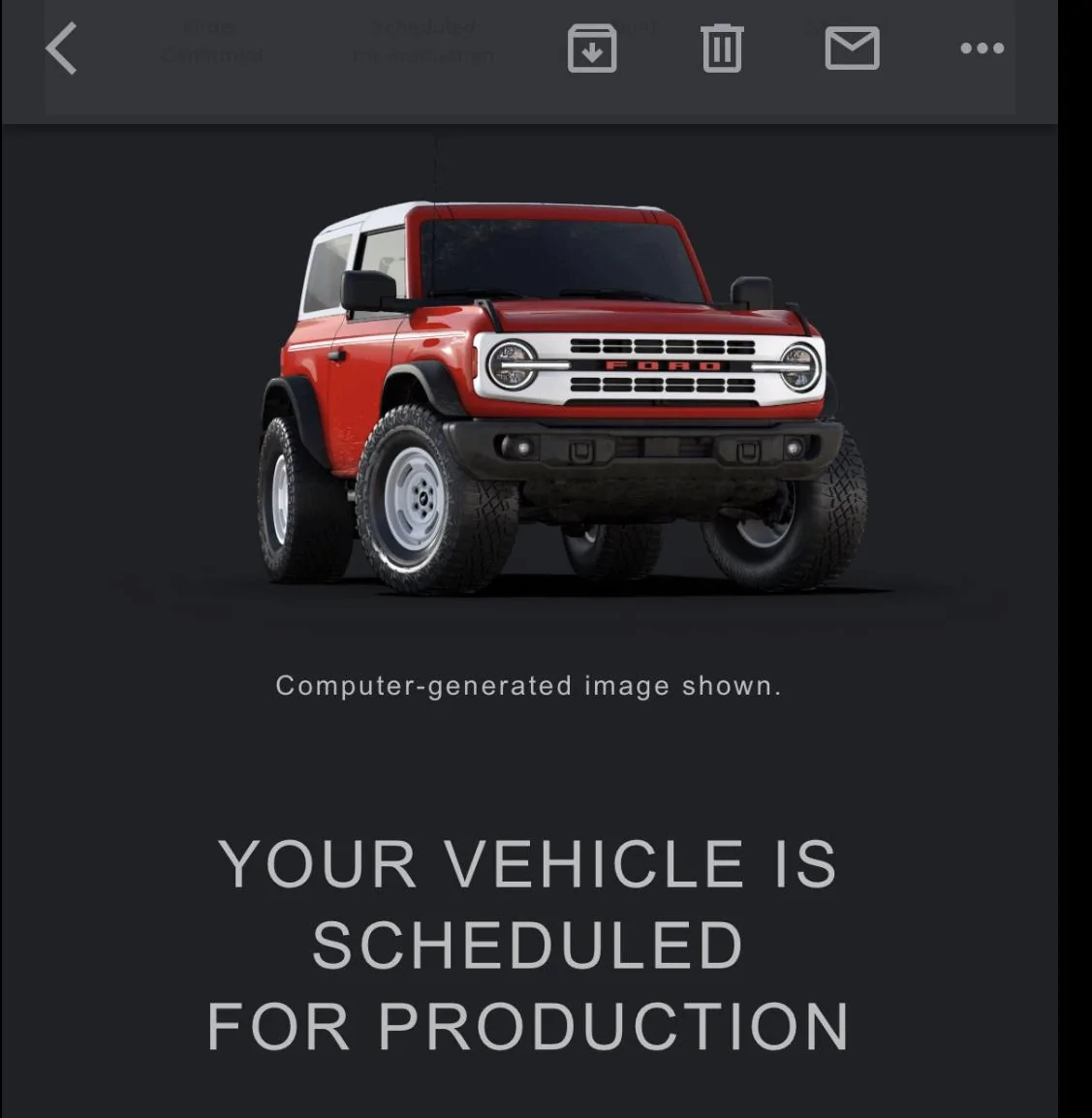 Ford Bronco 📬 6/22/23 Scheduling Emails Now Arriving! IMG_0657