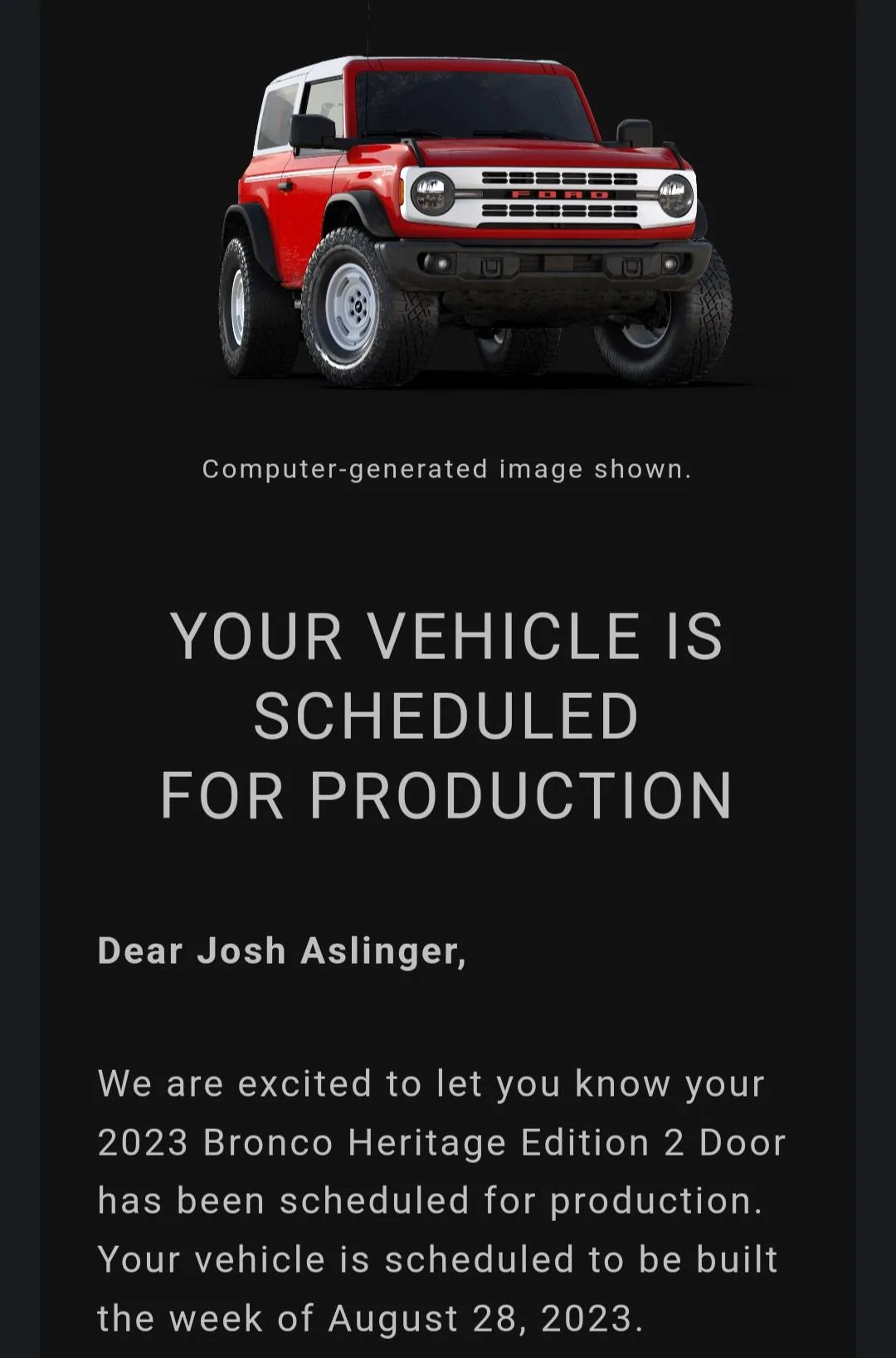 Ford Bronco 📬 6/22/23 Scheduling Emails Now Arriving! Screenshot_20230622_101708_Gmail