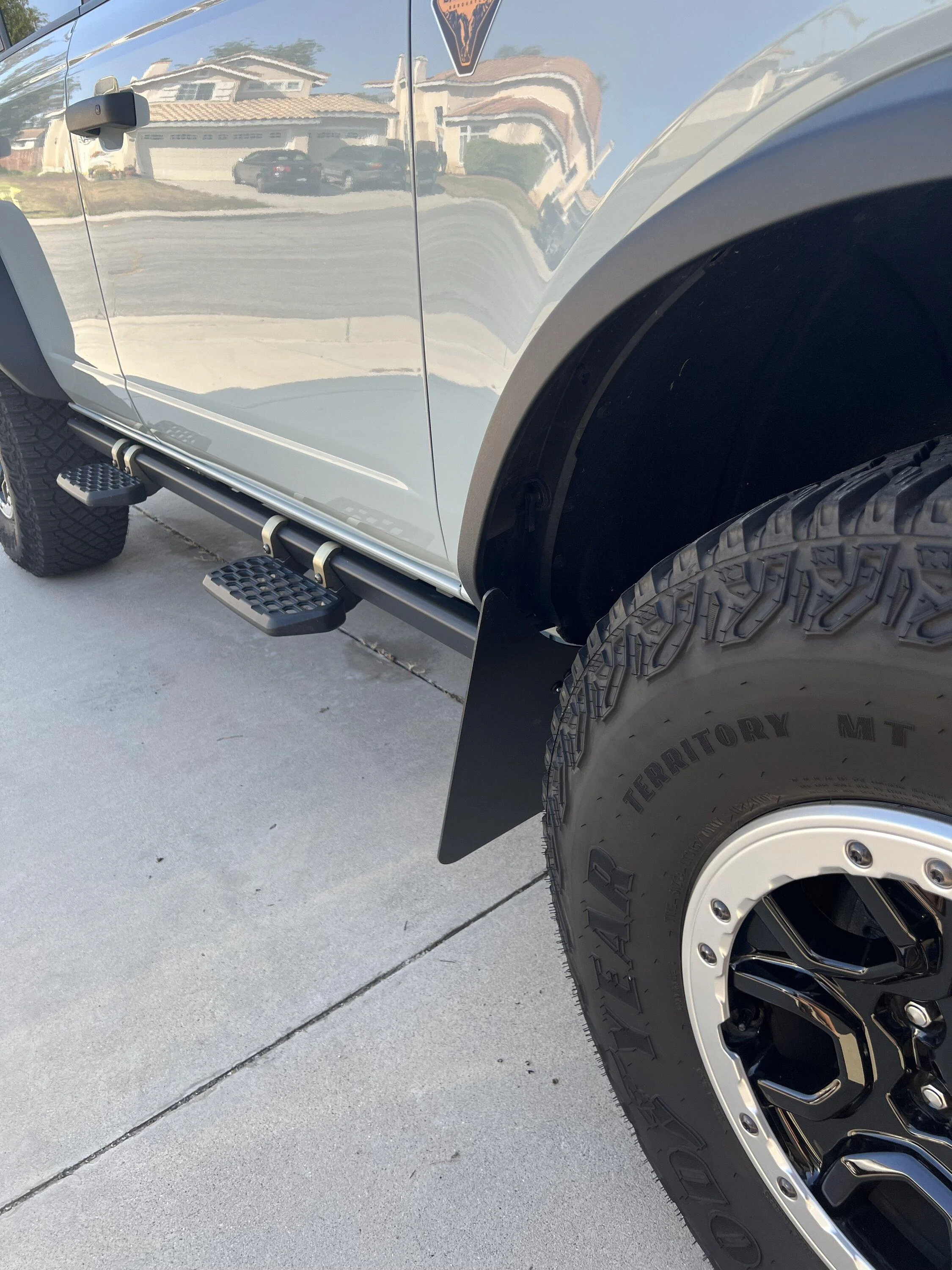 Ford Bronco BluMak3D Rock Rail Mud Flap Durability Test Video IMG_1262