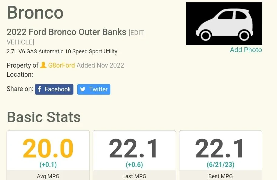 Ford Bronco Fuel Mileage - Display versus Calculated? SmartSelect_20230622_202206_Chrom