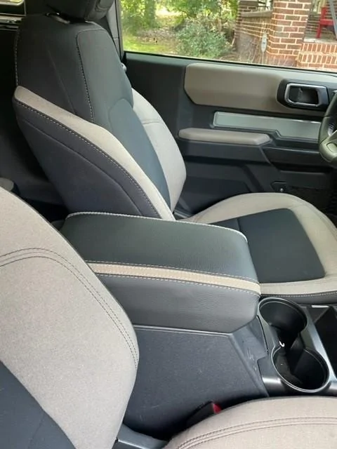 Ford Bronco Got Redline custom leather console and shift boot installed. 31