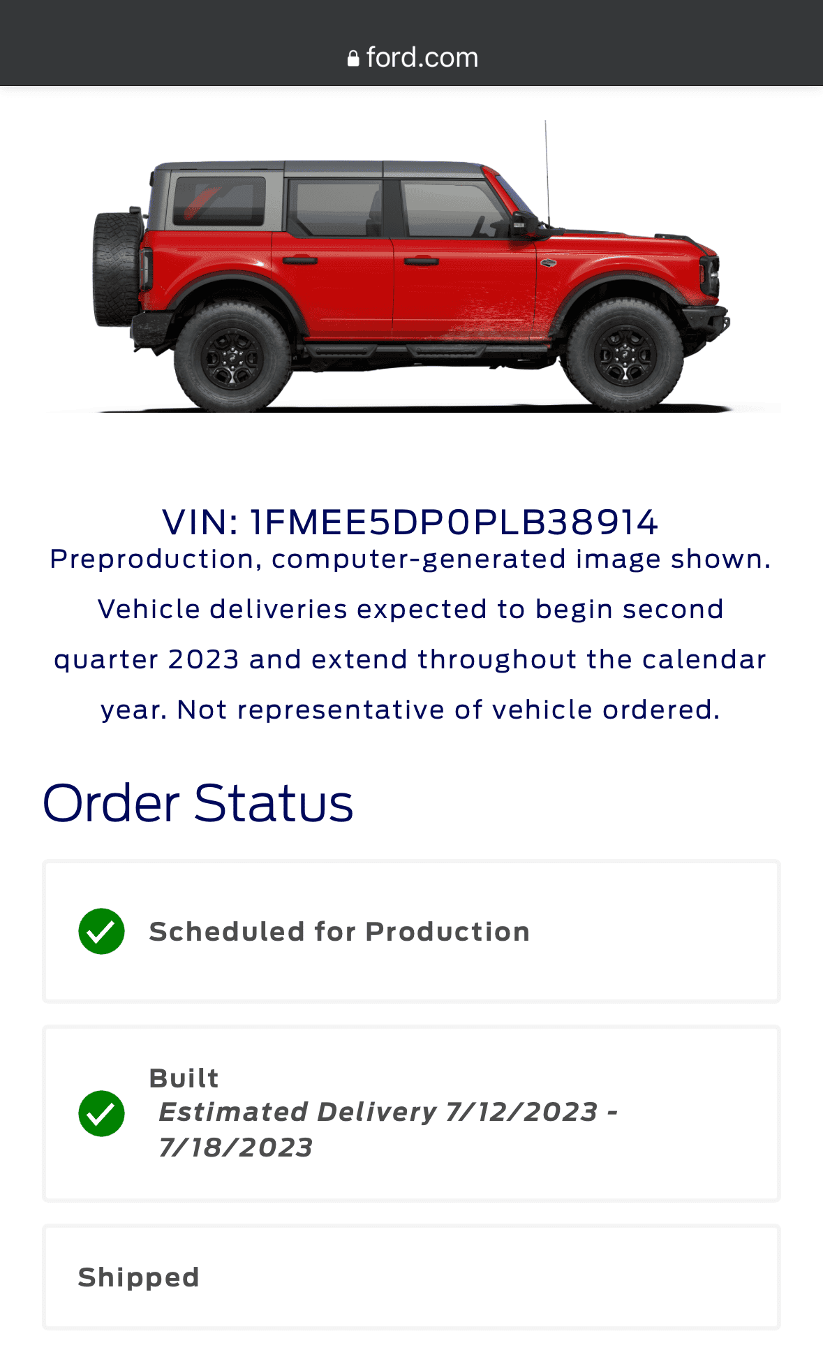 Ford Bronco CALLING ALL GRANGTOBER ORDER PLACERS 1687649940767
