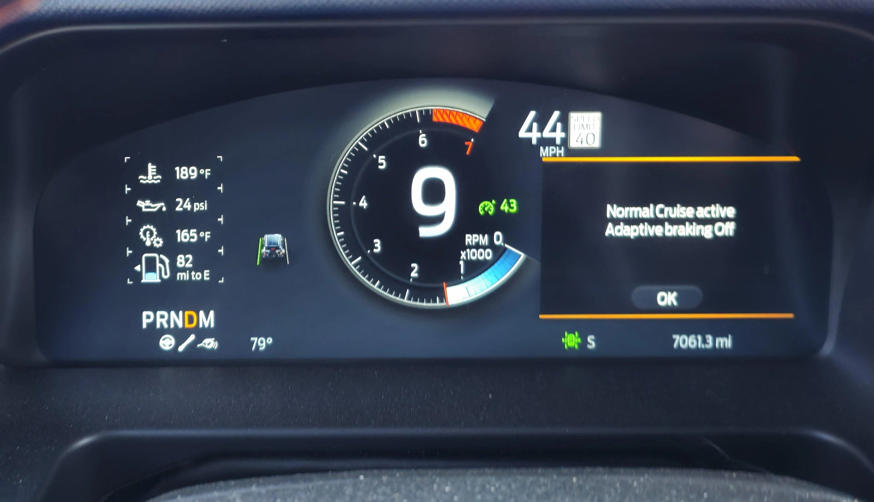 Ford Bronco Trouble with adaptive cruise engaging 20230627_161516~2