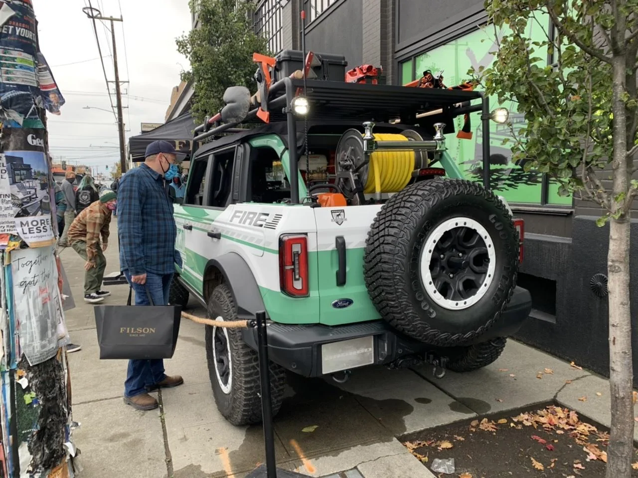 Ford Bronco Filson Bronco Fire Rig and Overland Badlands Concept @ Seattle Event 5611E183-A78B-4FDA-BDAA-0D540822B189