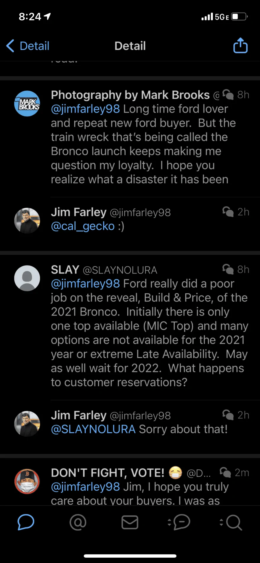 Ford Bronco Jim Farley Trolls Complaint on Twitter with Smile Emote F1127F1D-AB5F-4EF9-B11F-A453984D1743