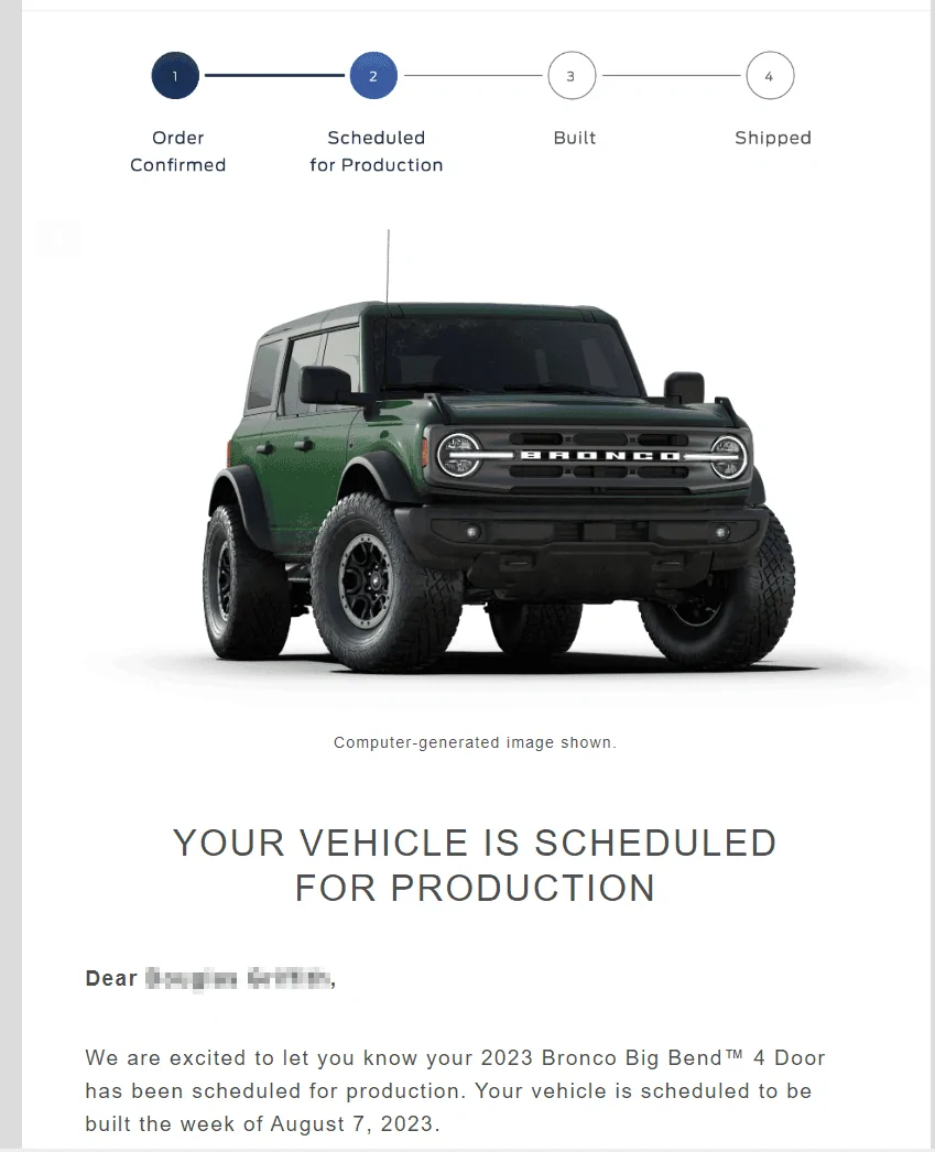 Ford Bronco No Bronco Scheduling This Week (6/29/23) 1688047661677