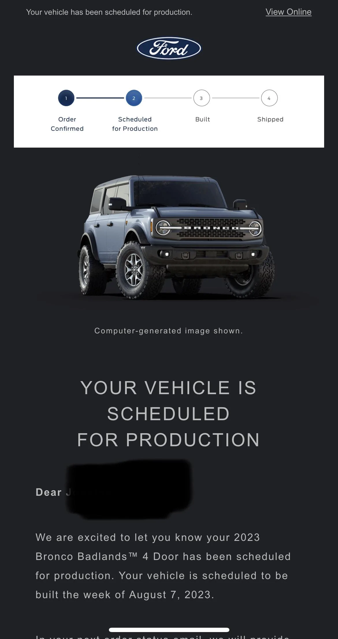 Ford Bronco 📬 6/29/23 Scheduling Emails Now Arriving! IMG_1666