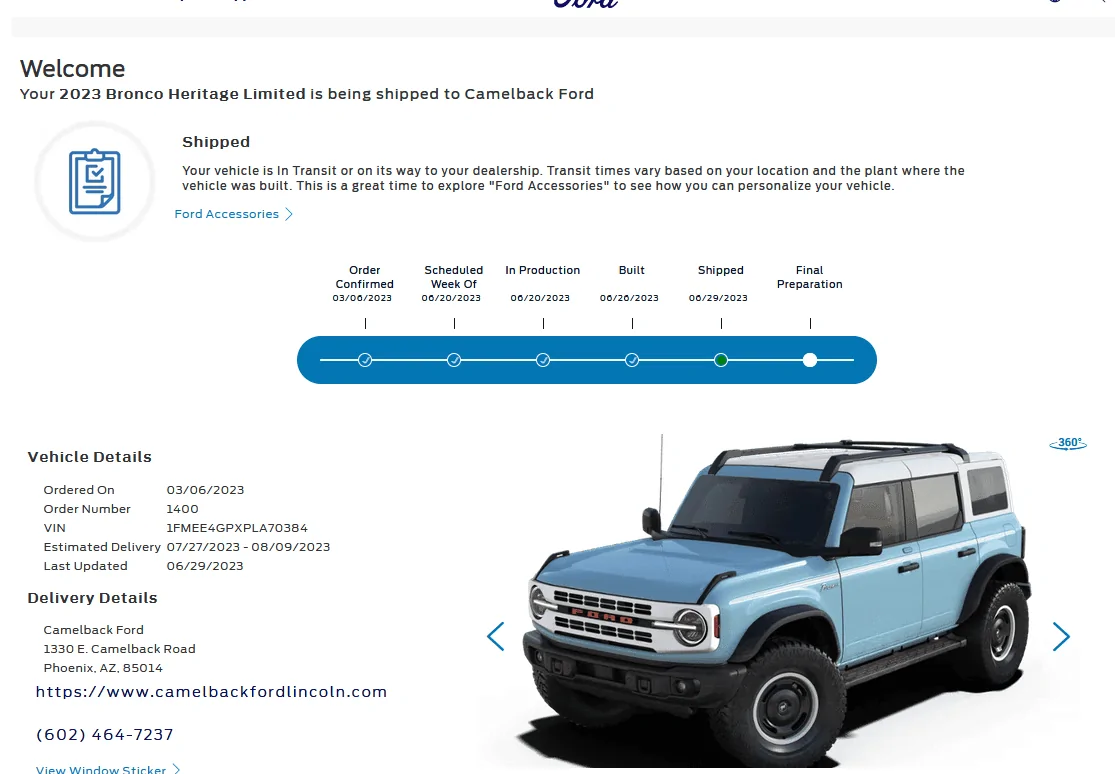 Ford Bronco HERITAGE EDITION Bronco Club 1688130938122