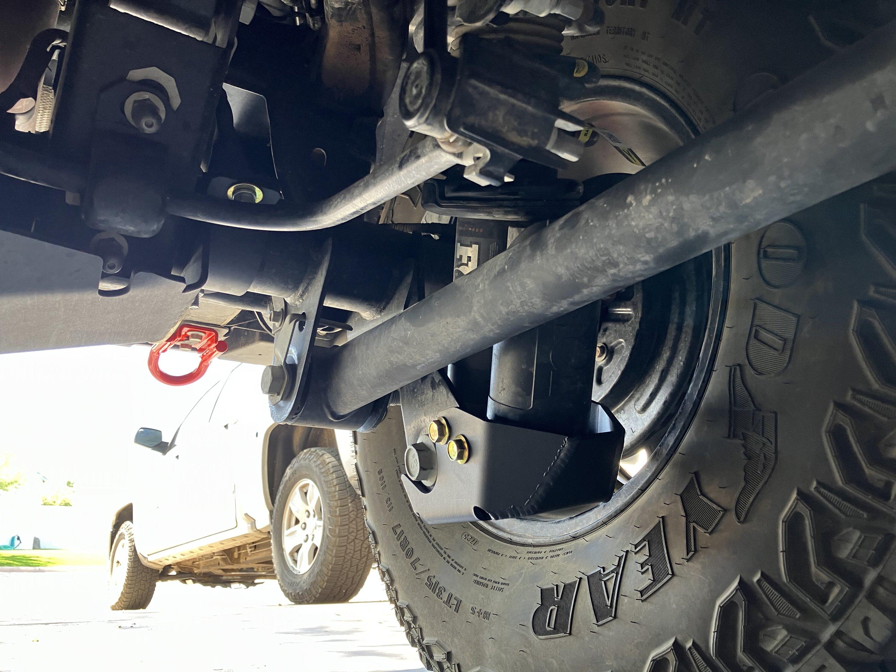 Ford Bronco Lobo Off-Road HOSS 3.0 Rear Shock Skids driver side rear shock skid