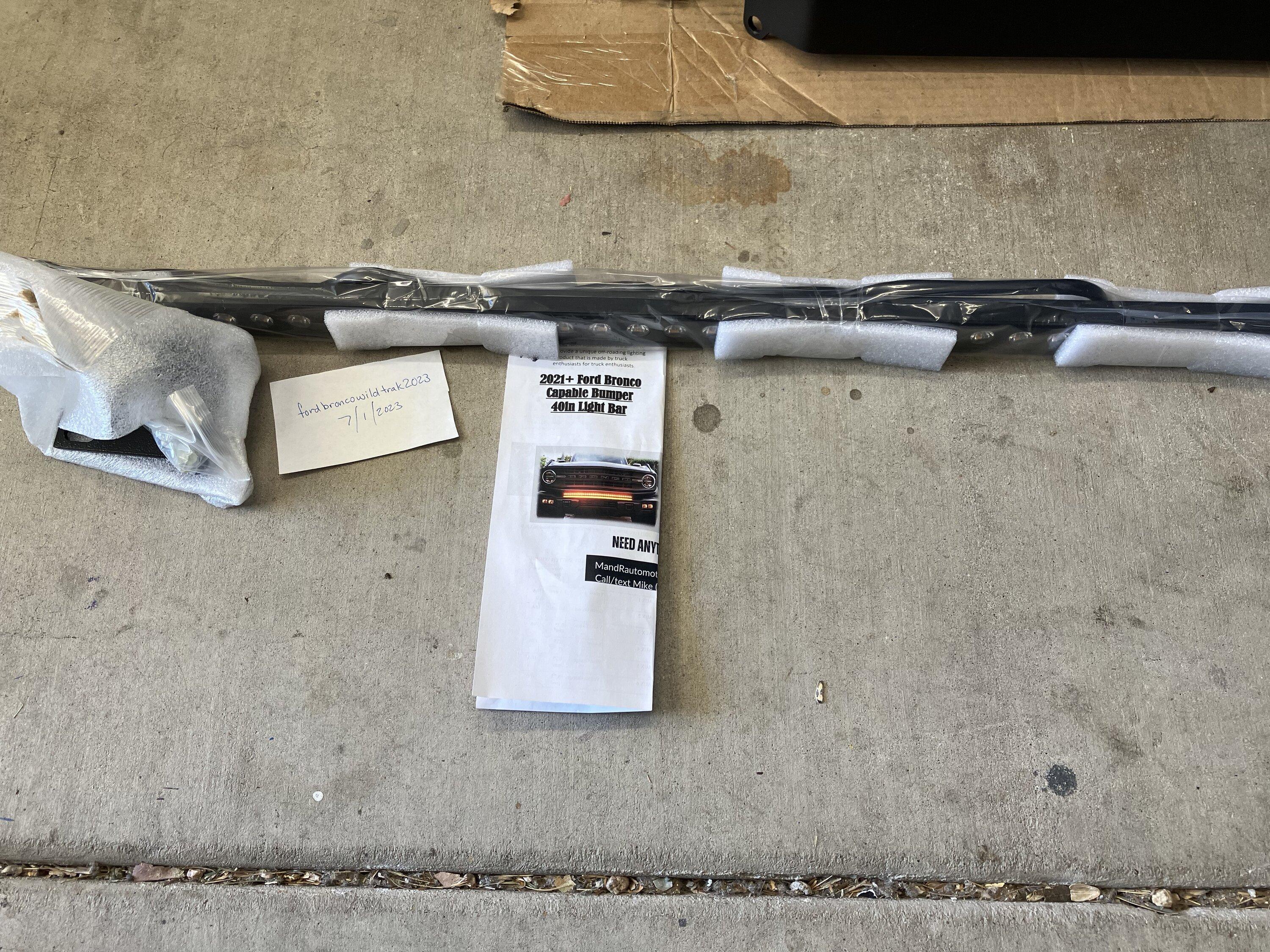 Ford Bronco 2021+ Ford Bronco Capable Bumper 40in Light Bar mandr capable bumper light bar