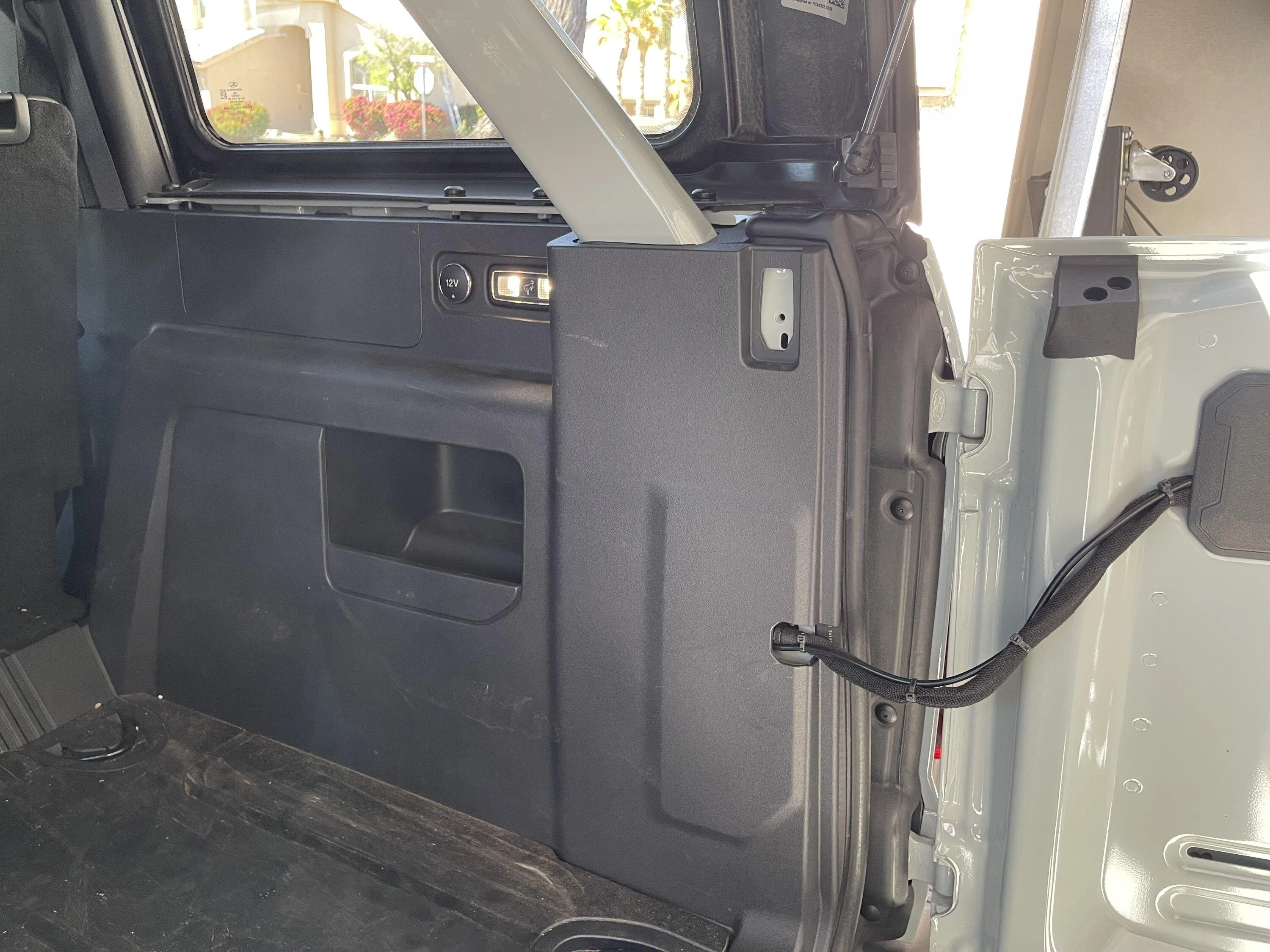 Ford Bronco GMRS Radio install with tailgate mounted antenna 1688302475423