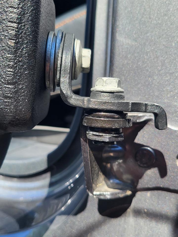 Ford Bronco What did you do TO / WITH your Bronco today? 👨🏻‍🔧🧰🚿🛠 passenger rear lower hinge red