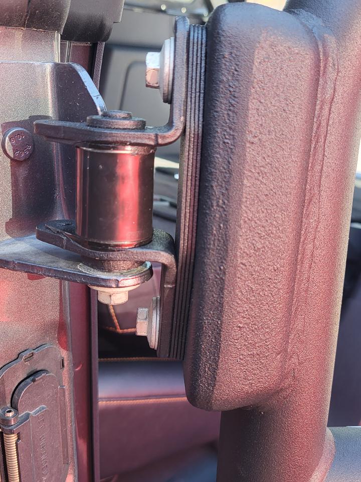 Ford Bronco What did you do TO / WITH your Bronco today? 👨🏻‍🔧🧰🚿🛠 Driver rear upper hinge red