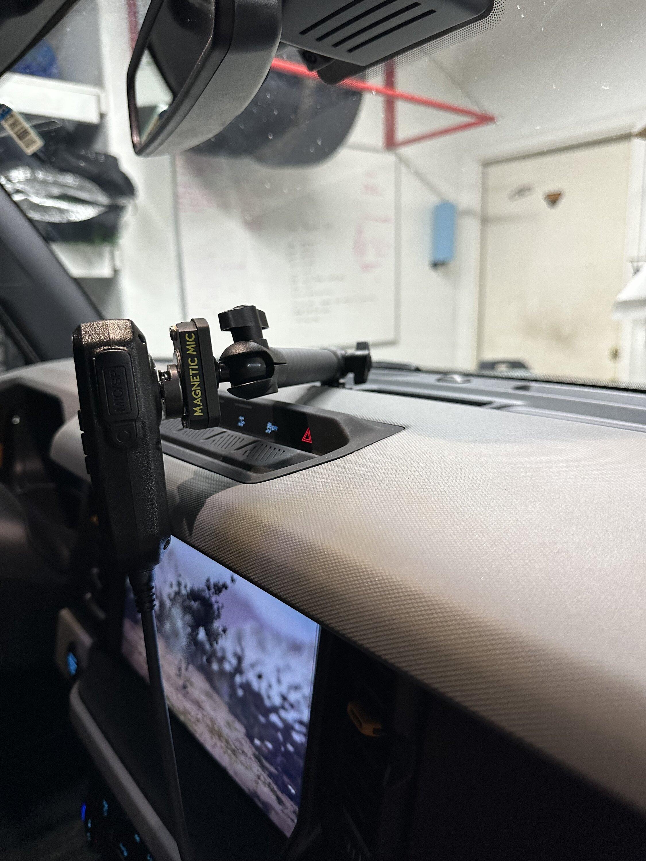 Ford Bronco GMRS Radio install with tailgate mounted antenna IMG_9689