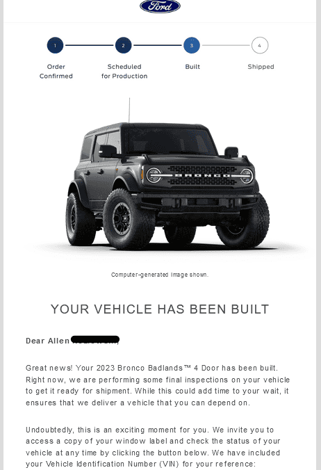 Ford Bronco 6/30 blend dates 1688397889413
