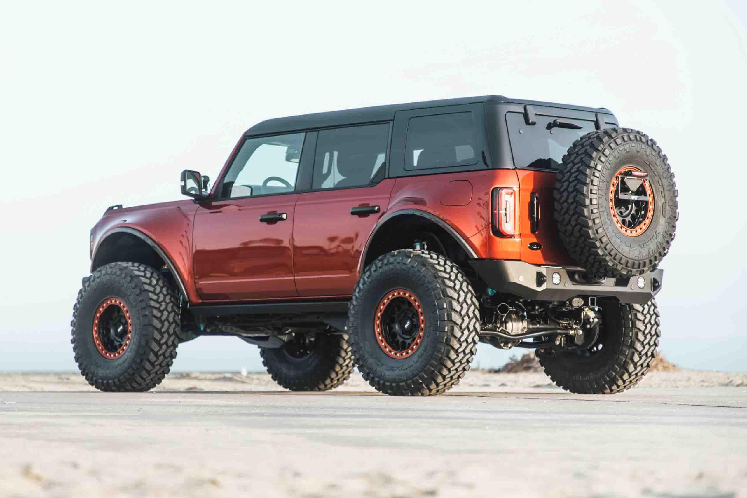 Ford Bronco AGP Bronco ProRunner Components now available for purchase 2023-apg-ford-prorunner-rear-tires-beach-scaled