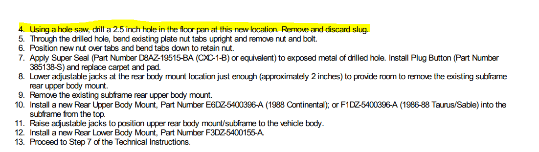 Ford Bronco Stripped body “nut?” From body lift 1688676930980
