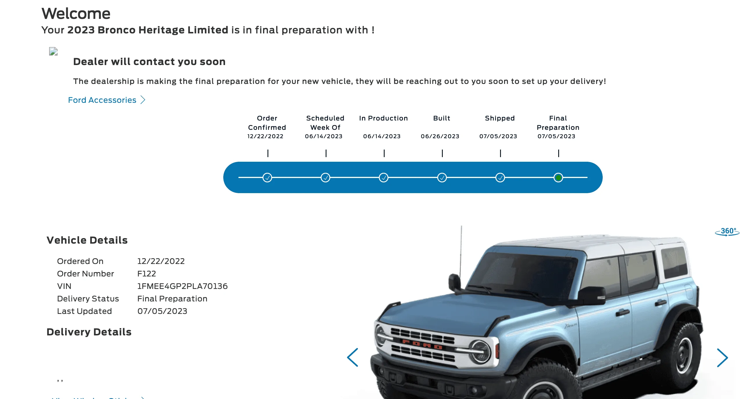 Ford Bronco HERITAGE EDITION Bronco Club 1688741172074
