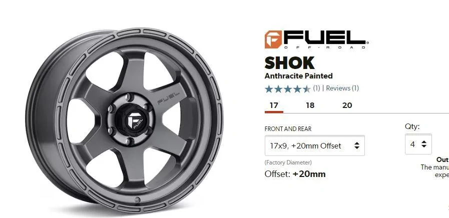 Ford Bronco Fuel Shok Fitment fshock
