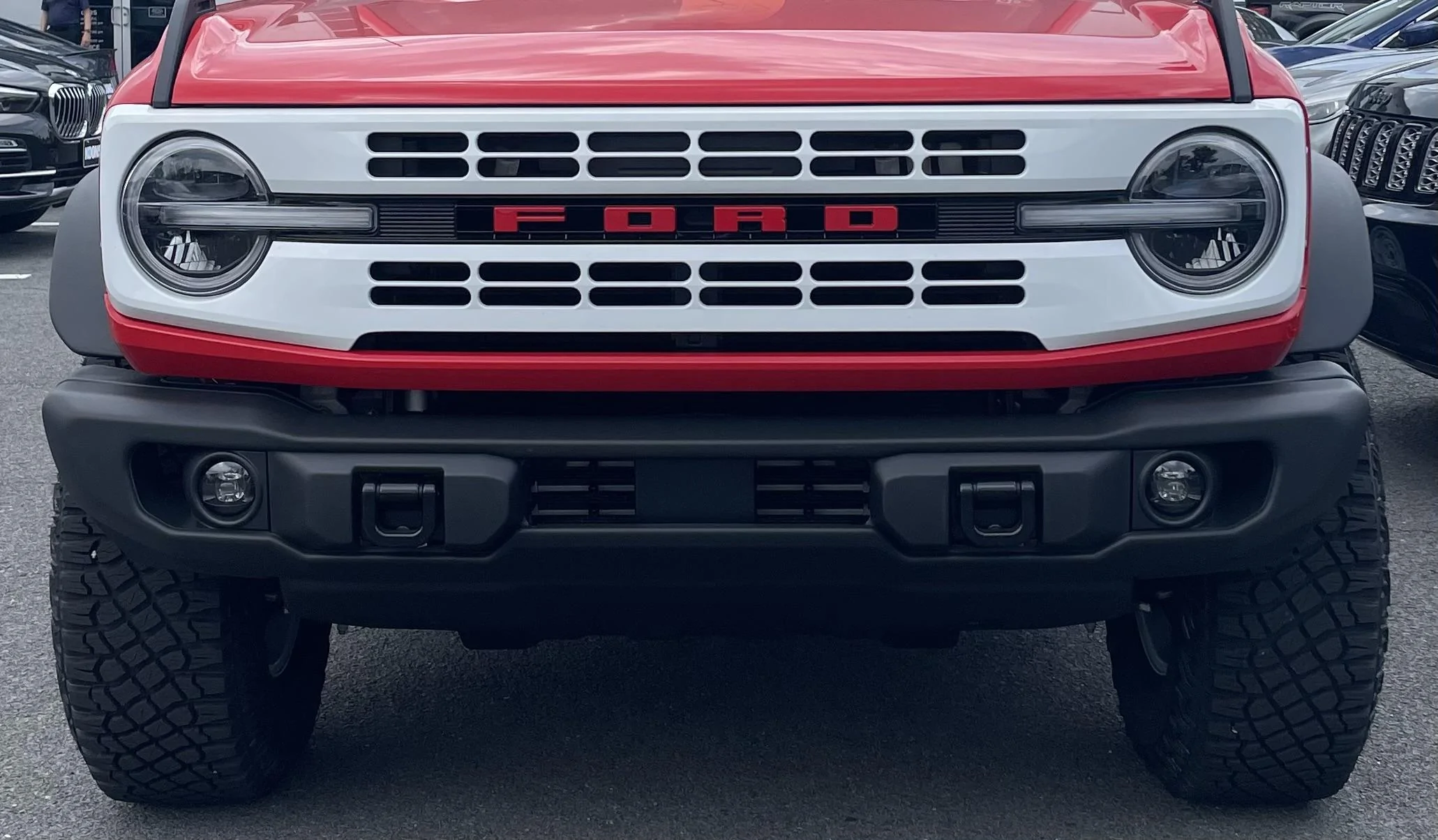 Ford Bronco HERITAGE EDITION Bronco (Race Red) Spotted at Dealership IMG_6066