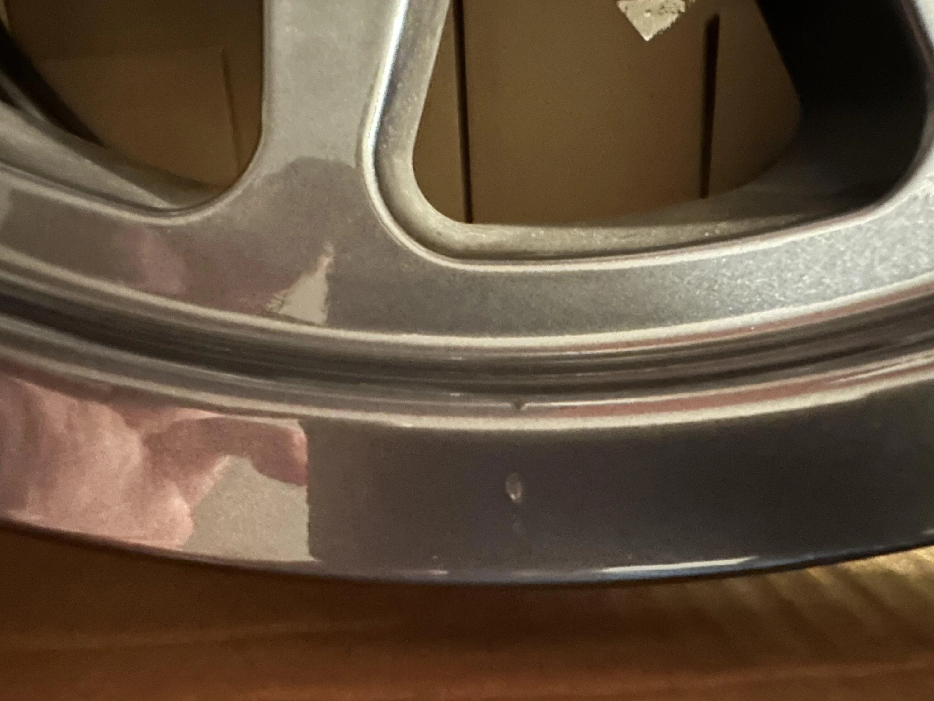 Ford Bronco One Method MR703 Titanium wheel w/ 2 small chips - $100 IMG_0934