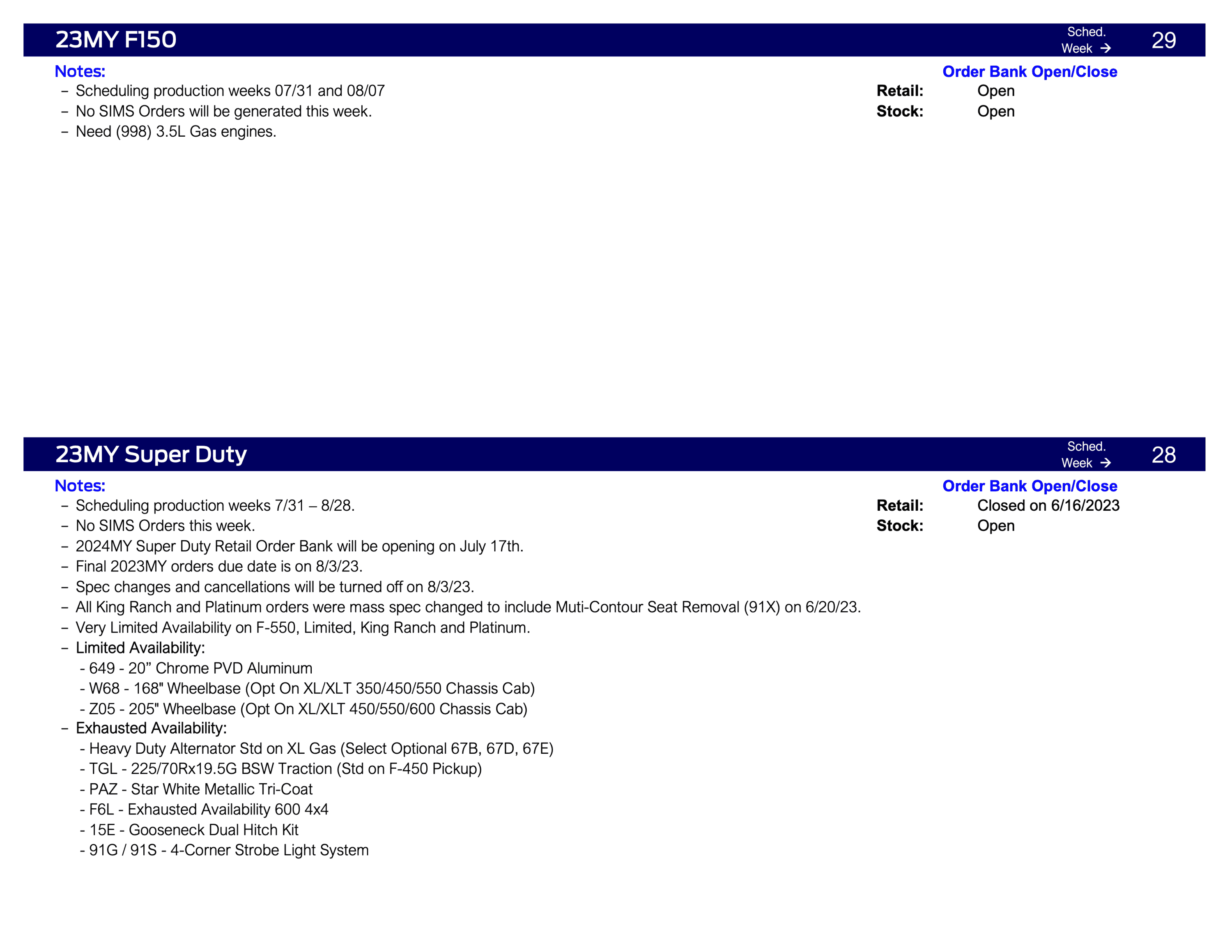 Ford Bronco Bronco Specialty Scheduling Only This Week (7/13/23) Ford Scheduling Information - 7.10.23-4