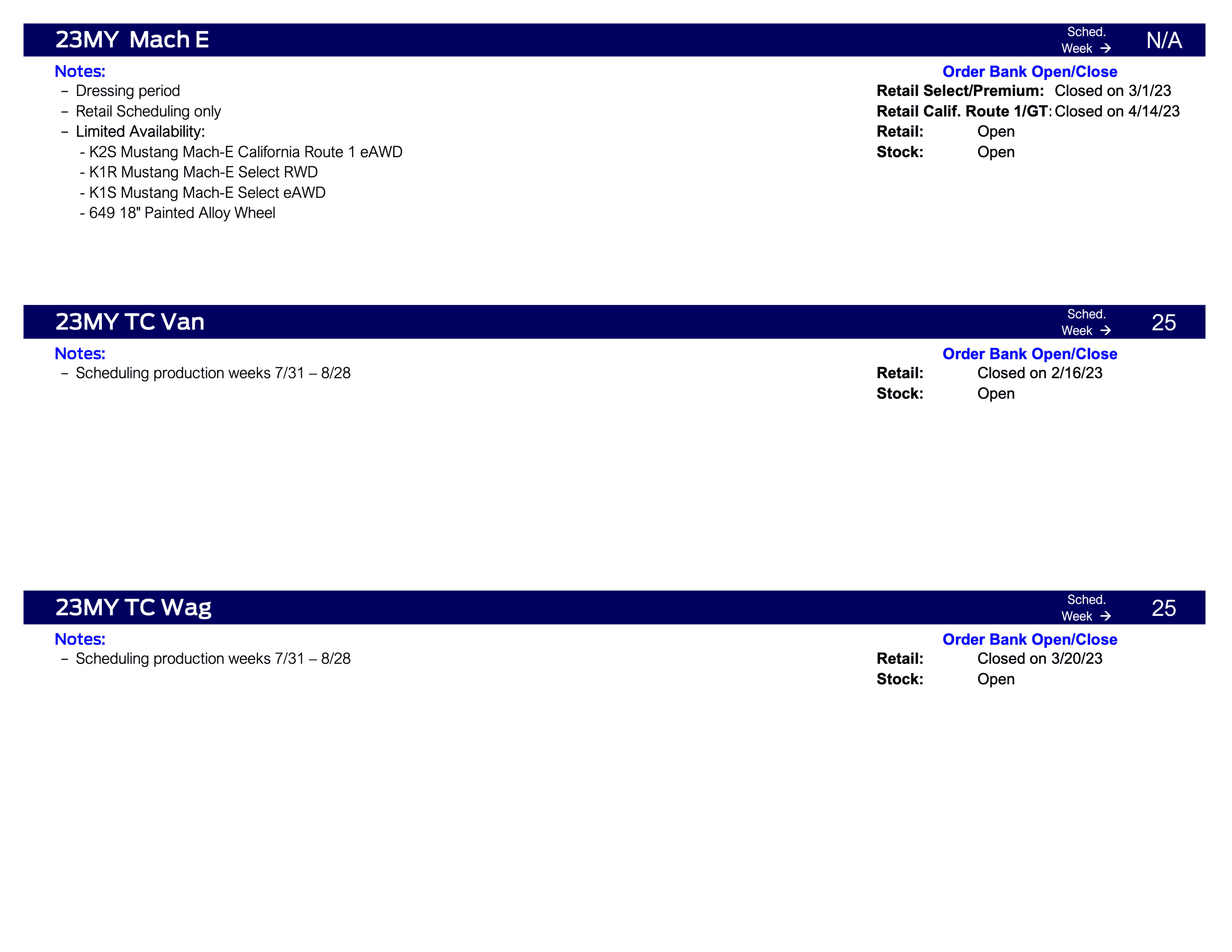 Ford Bronco Bronco Specialty Scheduling Only This Week (7/13/23) Ford Scheduling Information - 7.10.23-5