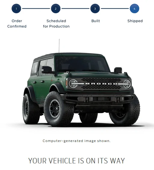 Ford Bronco 6/5/2023 Build Week 1689086786155