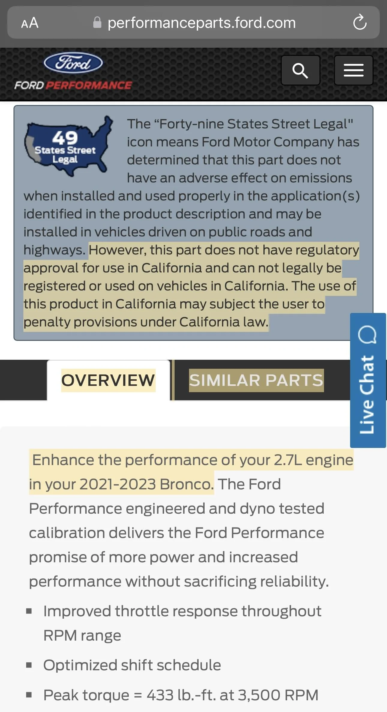 Ford Bronco Fix for 2023 2.7L Bronco Ford Performance Calibration Tune expected by end of July IMG_1547