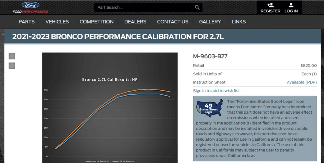 Ford Bronco Fix for 2023 2.7L Bronco Ford Performance Calibration Tune expected by end of July 1689107360381