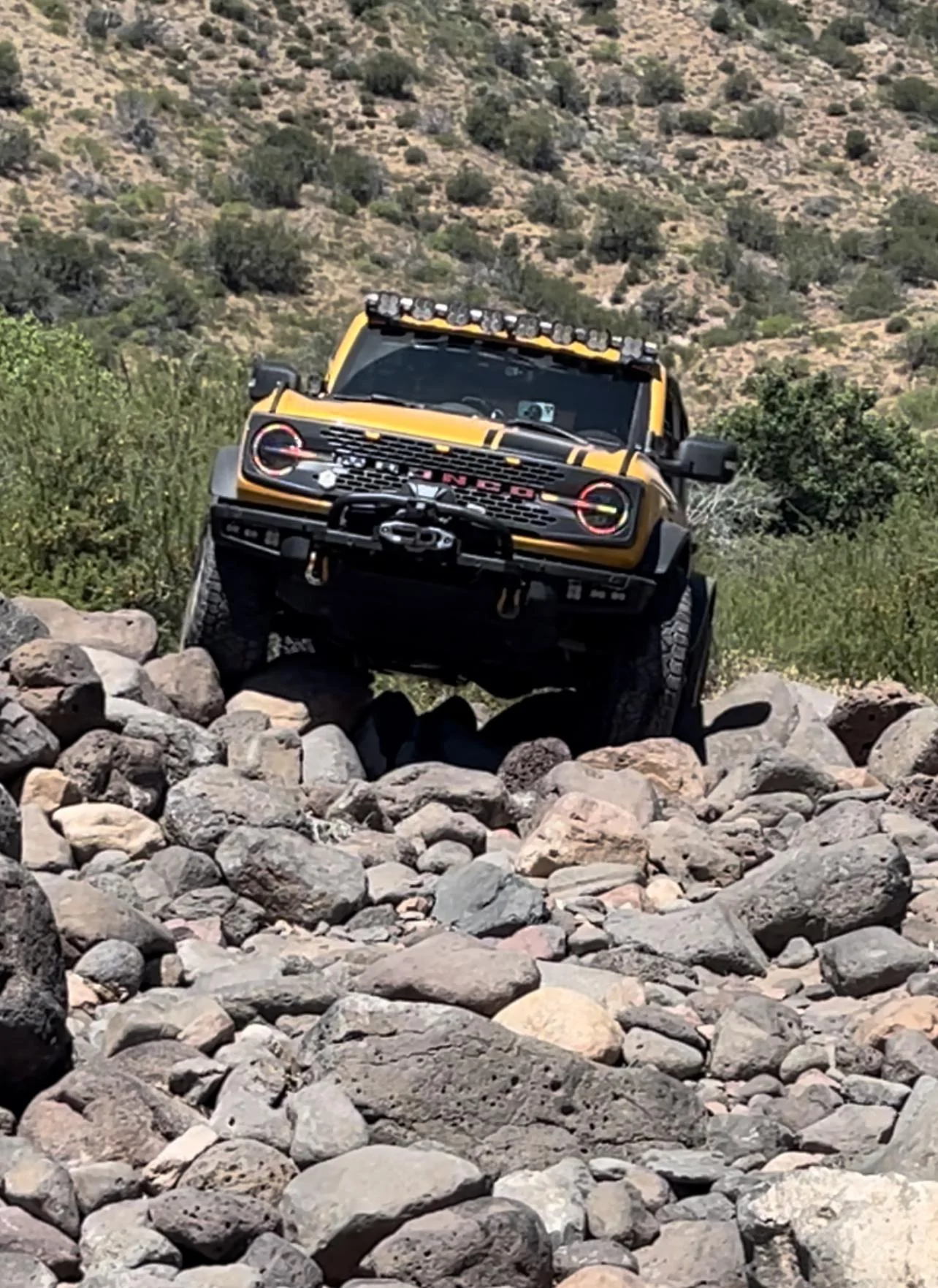 Ford Bronco Broncos on the trails in Arizona NRC4