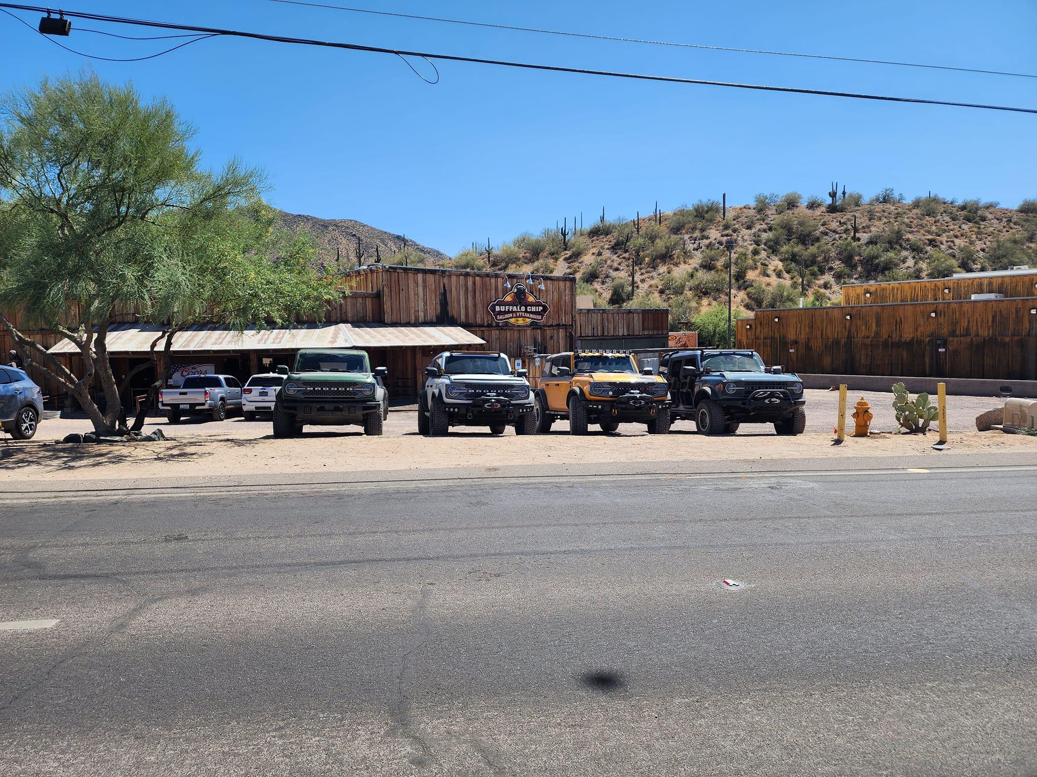 Ford Bronco Broncos on the trails in Arizona NRC7
